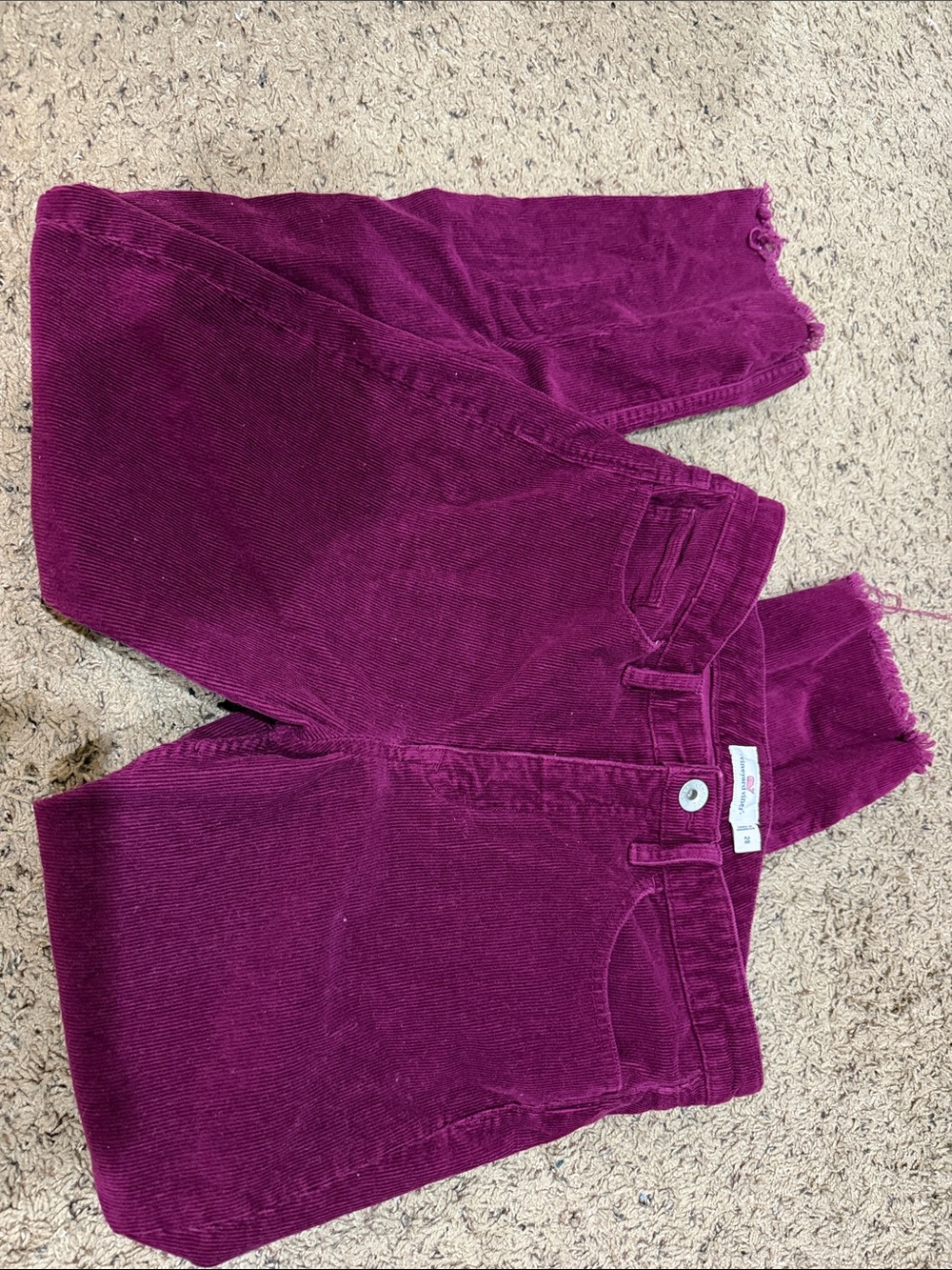 Women’s Corduroy Bottoms velour jeans VINEYARD VINES size 28 magenta